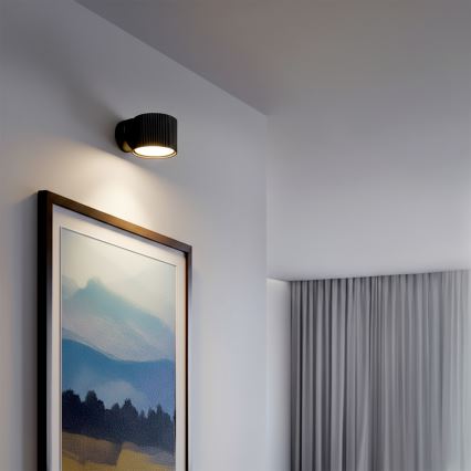 Brilagi - STRIPY Wall-mounted spotlight 1xGX53/15W/230V Black