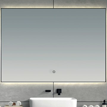 Brilagi - SUELLO LED Bathroom Mirror LED/28W/230V 60x80 cm Black IP44 CRI 90 Dimmable + CCT