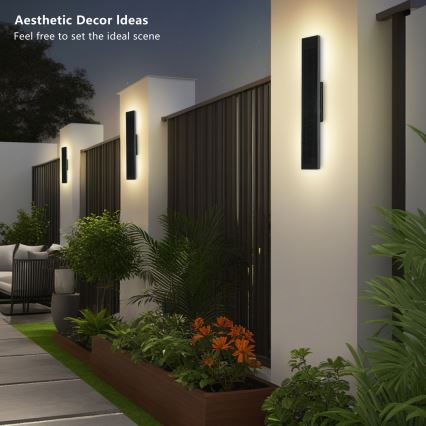 Brilagi - SUN LED Dimmable Solar Wall Light, 4W/230V, 60 cm, 4000 mAh, IP44