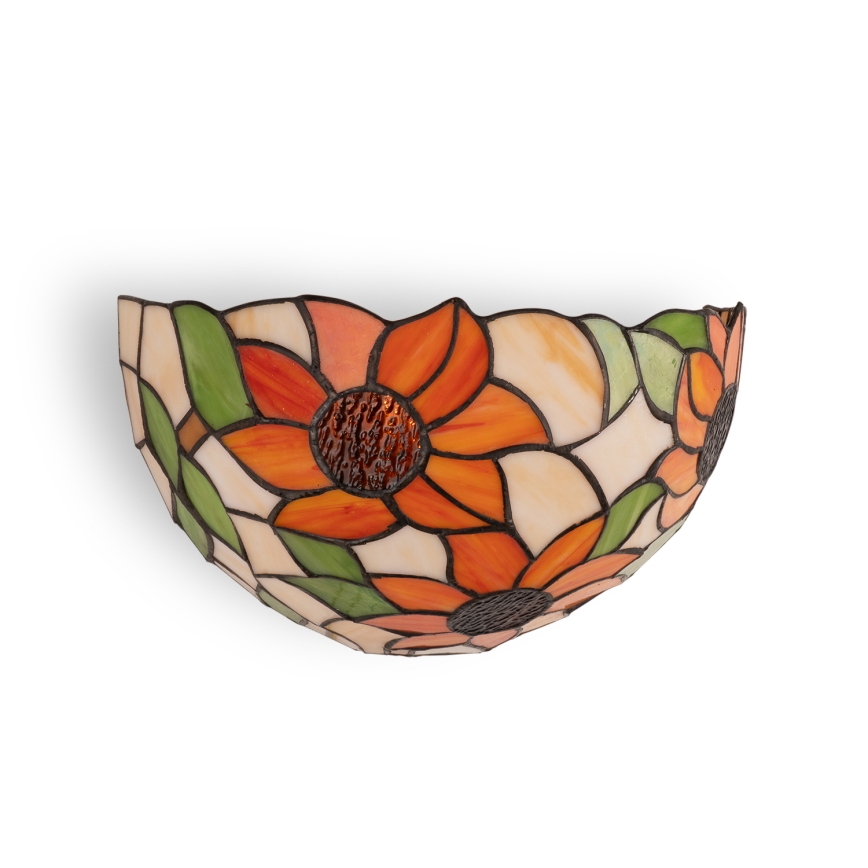 Brilagi - SUNFLOWER Tiffany stained-glass wall lamp 1xE14/40W/230V