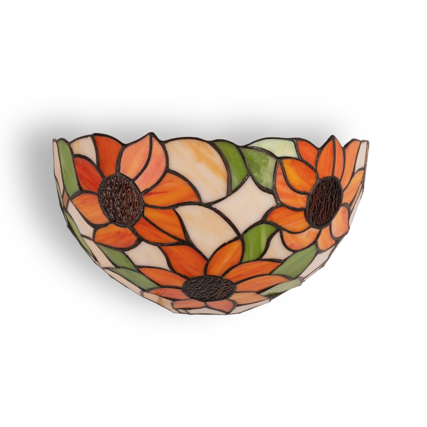 Brilagi - SUNFLOWER Tiffany stained-glass wall lamp 1xE14/40W/230V