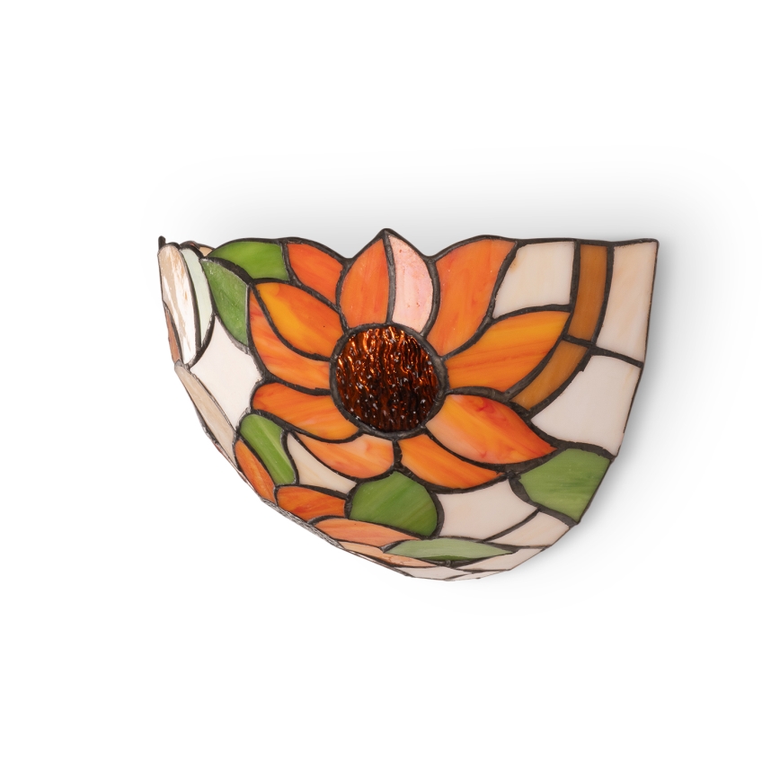 Brilagi - SUNFLOWER Tiffany stained-glass wall lamp 1xE14/40W/230V
