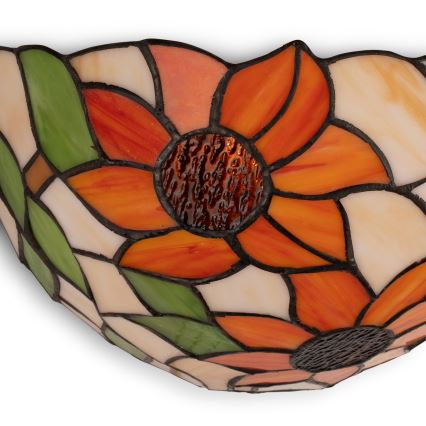 Brilagi - SUNFLOWER Tiffany stained-glass wall lamp 1xE14/40W/230V