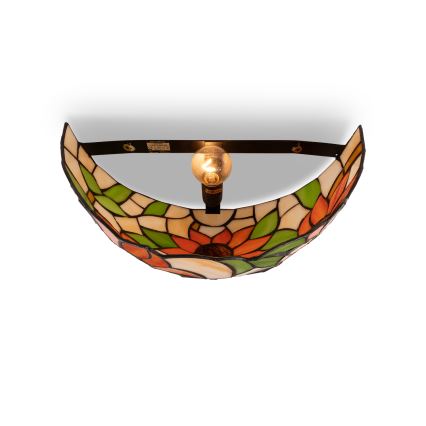 Brilagi - SUNFLOWER Tiffany stained-glass wall lamp 1xE14/40W/230V