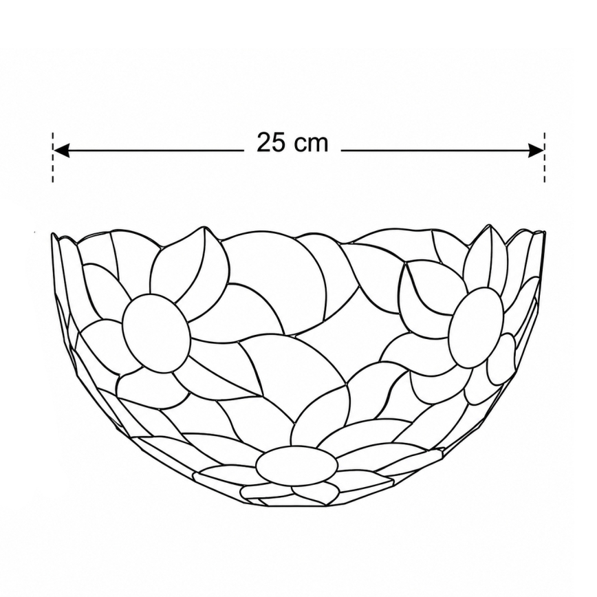 Brilagi - SUNFLOWER Tiffany stained-glass wall lamp 1xE14/40W/230V