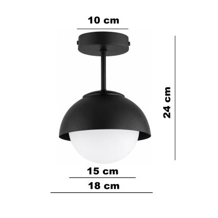 BRILAGI - Surface-mounted ceiling light COSMO 1xE27/60W/230V black