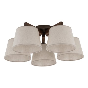 Brilagi - Surface-mounted ceiling light LATTE 5xE27/15W/230V pine/cream