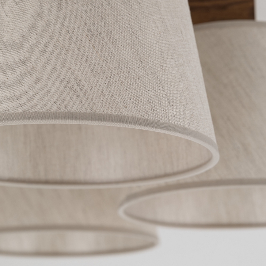 Brilagi - Surface-mounted ceiling light LATTE 5xE27/15W/230V pine/cream