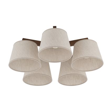 Brilagi - Surface-mounted ceiling light LATTE 5xE27/60W/230V pine/cream