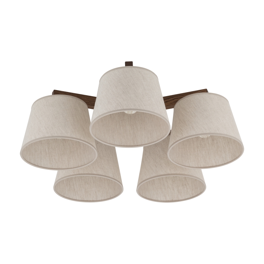 Brilagi - Surface-mounted ceiling light LATTE 5xE27/60W/230V pine/cream
