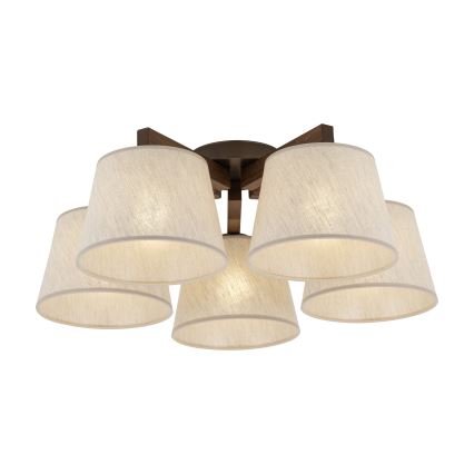 Brilagi - Surface-mounted ceiling light LATTE 5xE27/60W/230V pine/cream