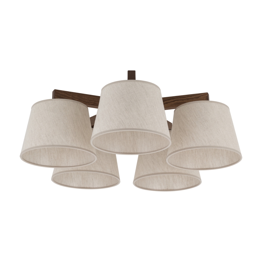 Brilagi - Surface-mounted ceiling light LATTE 5xE27/60W/230V pine/cream