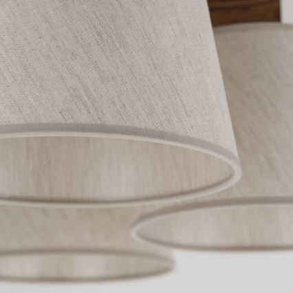 Brilagi - Surface-mounted ceiling light LATTE 5xE27/60W/230V pine/cream