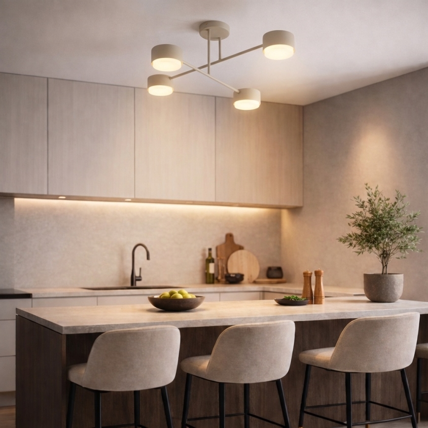 Brilagi - Surface-mounted ceiling light MONO 4xGX53/12W/230V beige