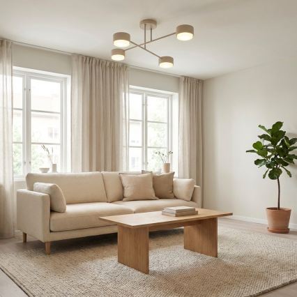 Brilagi - Surface-mounted ceiling light MONO 4xGX53/12W/230V beige