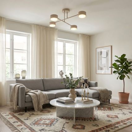 Brilagi - Surface-mounted ceiling light MONO 4xGX53/12W/230V beige