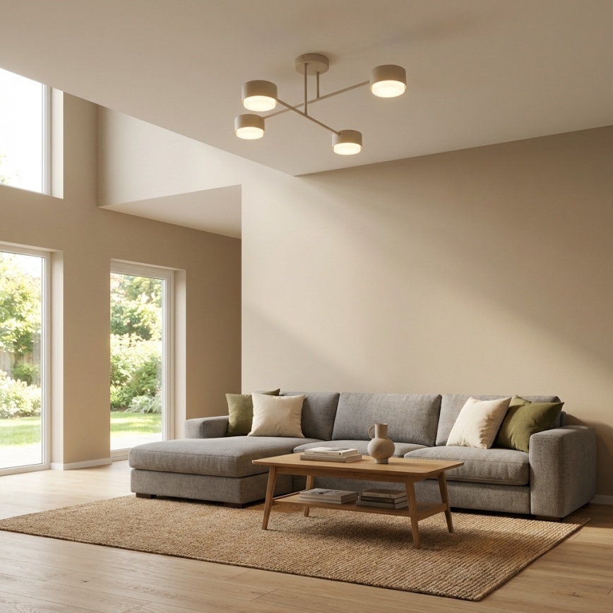 Brilagi - Surface-mounted ceiling light MONO 4xGX53/12W/230V beige