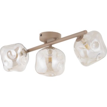 Brilagi - Surface-mounted ceiling light VULCANO 3xG9/8W/230V beige/smoked beige