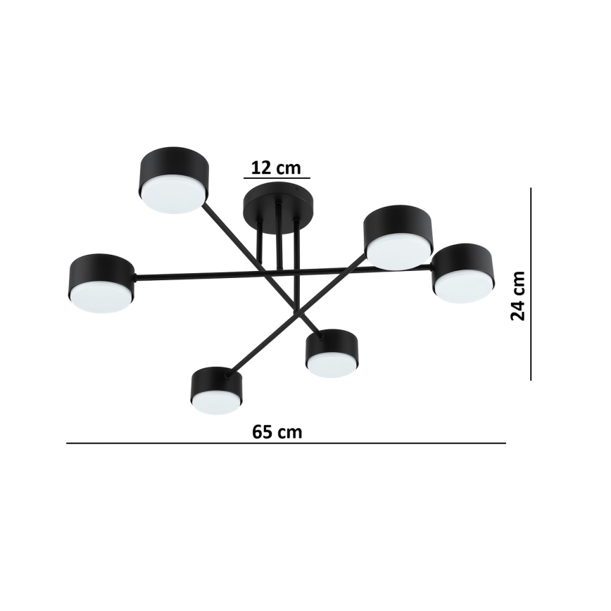 Brilagi - Surface-mounted chandelier 6xGX53/12W/230V black