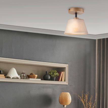 Brilagi - Surface-mounted chandelier ANTHONY 1xE14/60W/230V oak/beige