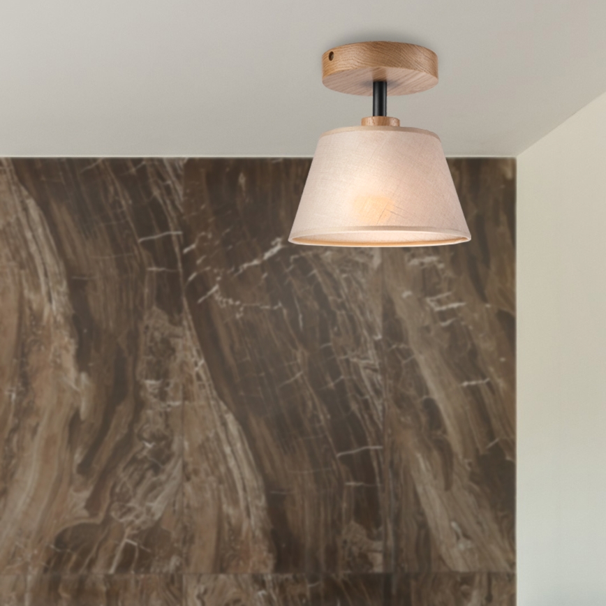 Brilagi - Surface-mounted chandelier ANTHONY 1xE14/60W/230V oak/beige