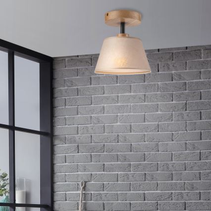 Brilagi - Surface-mounted chandelier ANTHONY 1xE14/60W/230V oak/beige