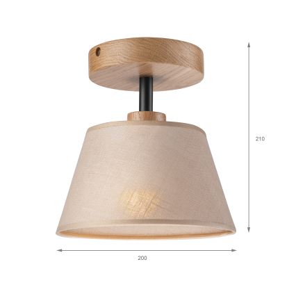 Brilagi - Surface-mounted chandelier ANTHONY 1xE14/60W/230V oak/beige
