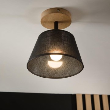 Brilagi - Surface-mounted chandelier ANTHONY 1xE14/60W/230V oak/black