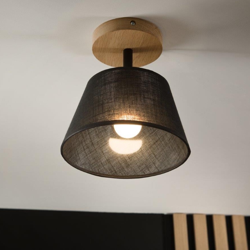 Brilagi - Surface-mounted chandelier ANTHONY 1xE14/60W/230V oak/black