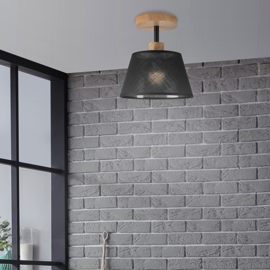 Brilagi - Surface-mounted chandelier ANTHONY 1xE14/60W/230V oak/black