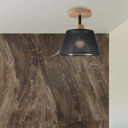 Brilagi - Surface-mounted chandelier ANTHONY 1xE14/60W/230V oak/black