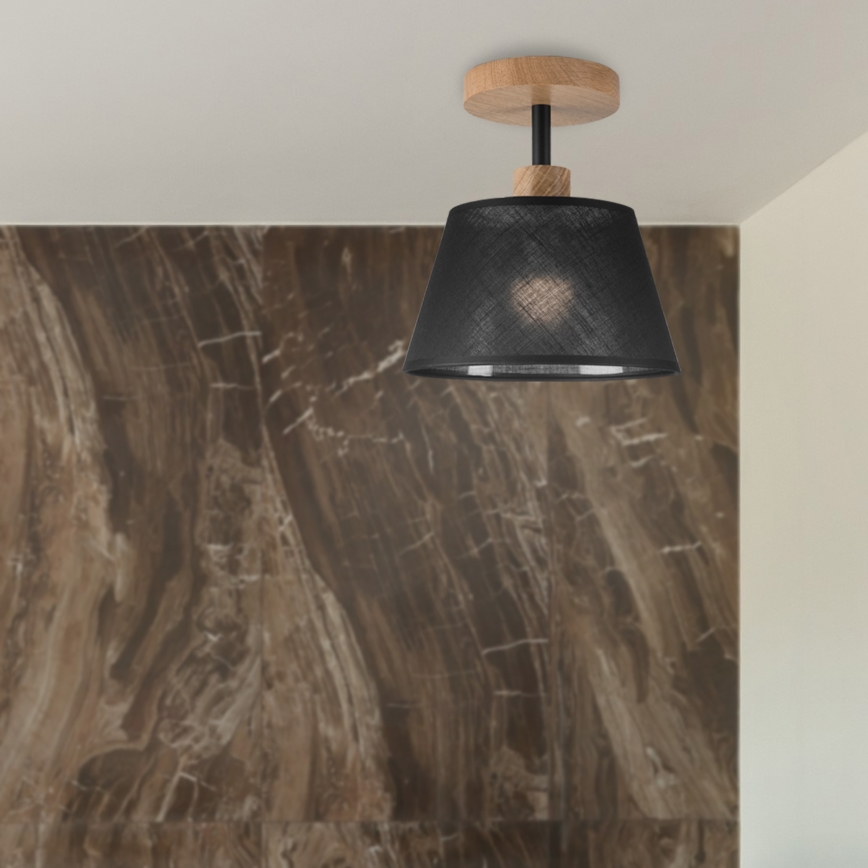 Brilagi - Surface-mounted chandelier ANTHONY 1xE14/60W/230V oak/black