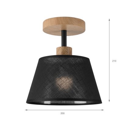 Brilagi - Surface-mounted chandelier ANTHONY 1xE14/60W/230V oak/black