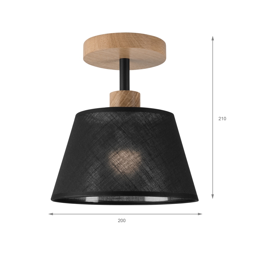 Brilagi - Surface-mounted chandelier ANTHONY 1xE14/60W/230V oak/black