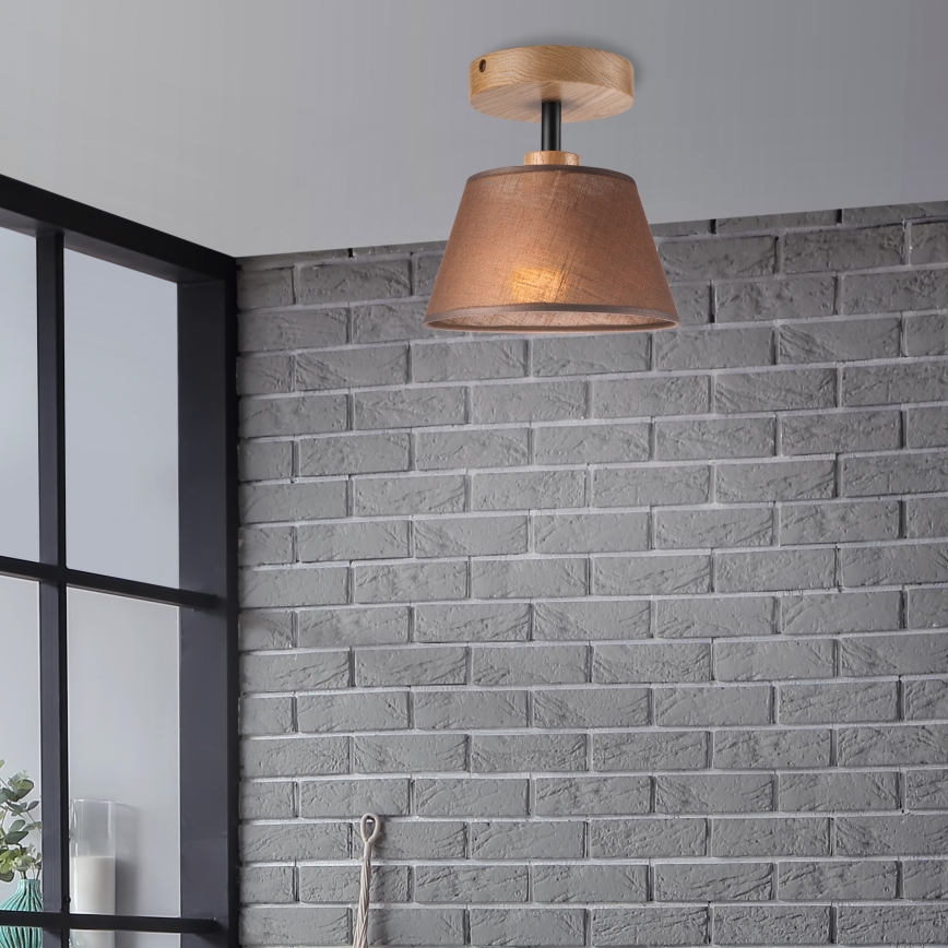 Brilagi - Surface-mounted chandelier ANTHONY 1xE14/60W/230V oak/brown