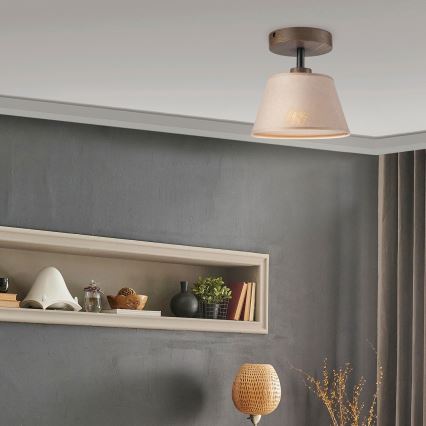 Brilagi - Surface-mounted chandelier ANTHONY 1xE14/60W/230V oak walnut/beige