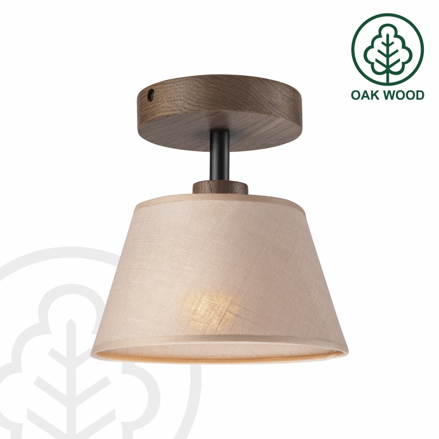 Brilagi - Surface-mounted chandelier ANTHONY 1xE14/60W/230V oak walnut/beige