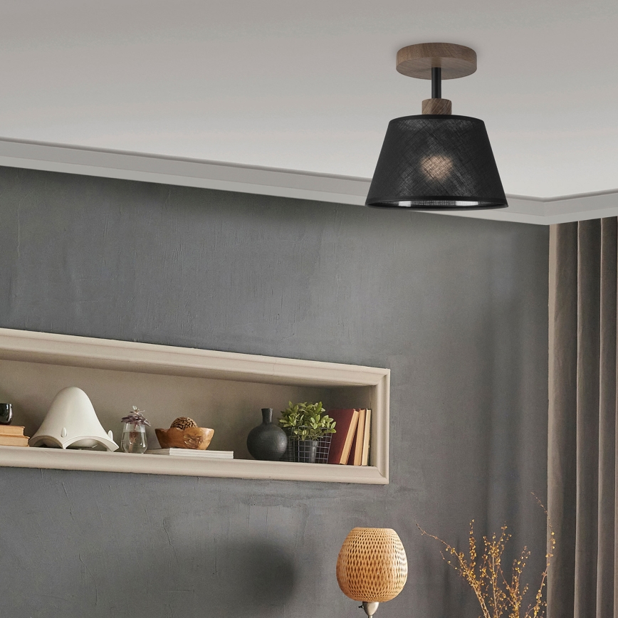 Brilagi - Surface-mounted chandelier ANTHONY 1xE14/60W/230V oak walnut/black