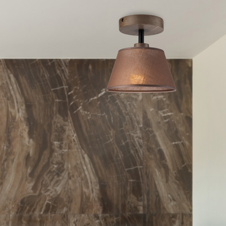 Brilagi - Surface-mounted chandelier ANTHONY 1xE14/60W/230V oak walnut/brown
