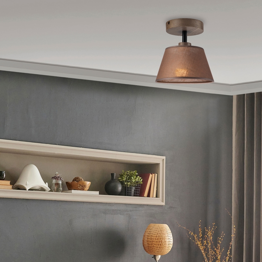 Brilagi - Surface-mounted chandelier ANTHONY 1xE14/60W/230V oak walnut/brown