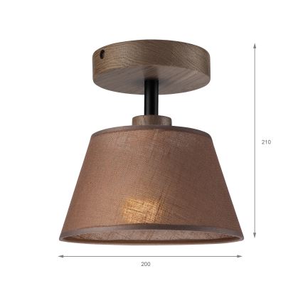 Brilagi - Surface-mounted chandelier ANTHONY 1xE14/60W/230V oak walnut/brown