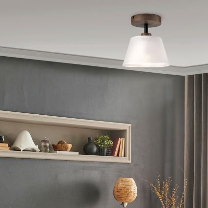 Brilagi - Surface-mounted chandelier ANTHONY 1xE14/60W/230V oak walnut/white