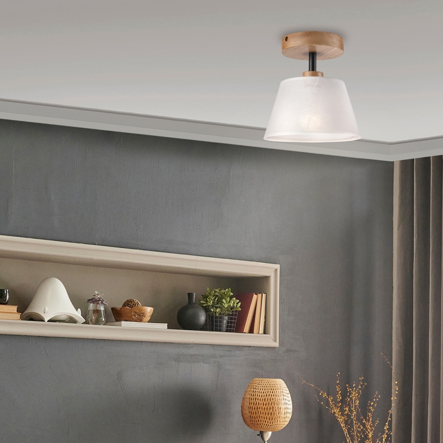 Brilagi - Surface-mounted chandelier ANTHONY 1xE14/60W/230V oak/white