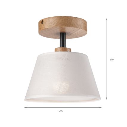 Brilagi - Surface-mounted chandelier ANTHONY 1xE14/60W/230V oak/white