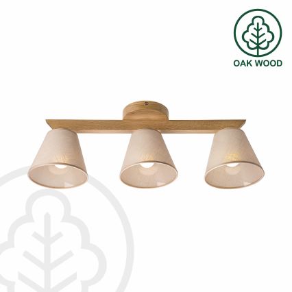 Brilagi - Surface-mounted chandelier ANTHONY 3xE14/40W/230V oak/beige