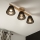 Brilagi - Surface-mounted chandelier ANTHONY 3xE14/40W/230V oak/black