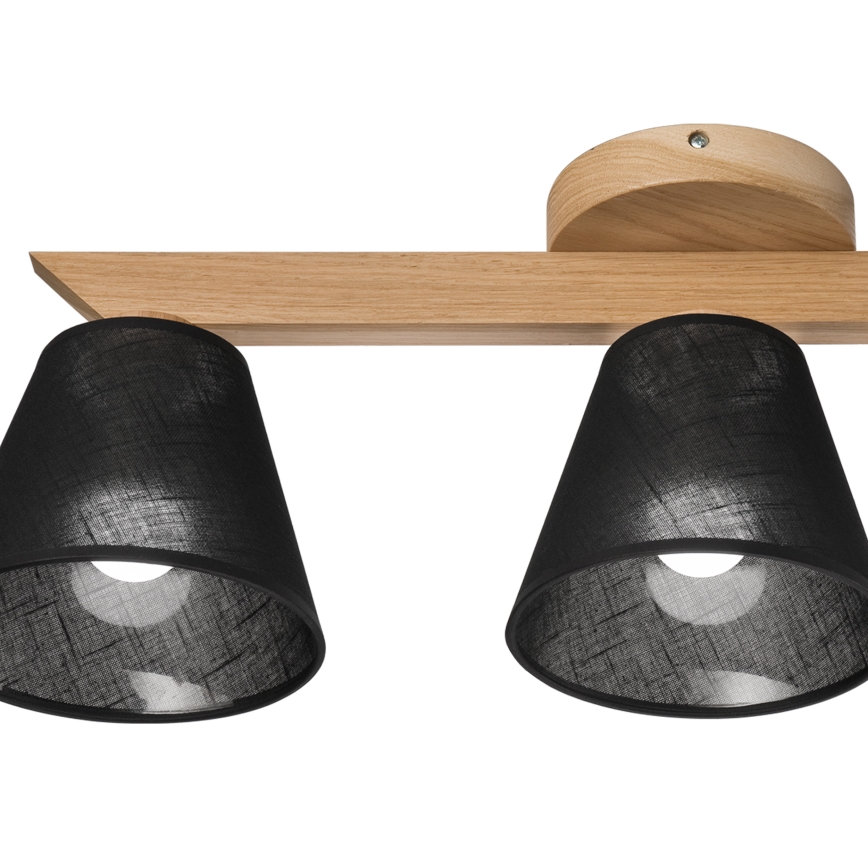 Brilagi - Surface-mounted chandelier ANTHONY 3xE14/40W/230V oak/black
