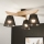 Brilagi - Surface-mounted chandelier ANTHONY 3xE14/40W/230V oak/black