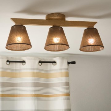 Brilagi - Surface-mounted chandelier ANTHONY 3xE14/40W/230V oak/brown