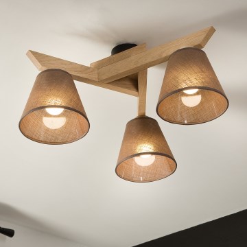 Brilagi - Surface-mounted chandelier ANTHONY 3xE14/40W/230V oak/brown